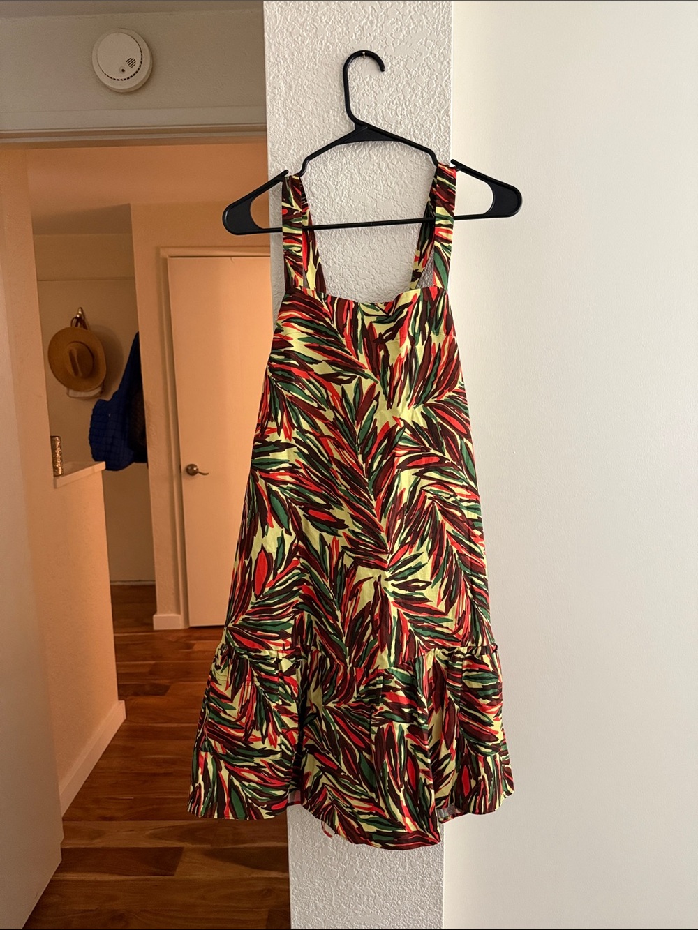 Banana Republic Tropical Print Mini Dress in Red, Green & Yellow